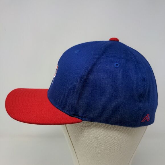 Pacific Headwear Men's Fitted Hat Blue Red Size S/M Embroidered SR Logo - Picture 5 of 11